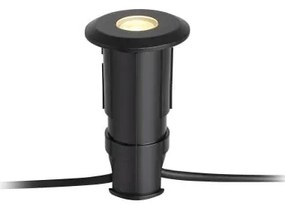 Čierne zápustné svietidlo Markslöjd Garden 24 Decklight, ø 60 mm