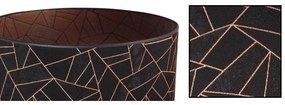 Závesné svietidlo Werona 6, 1x čierne textilné tienidlo so vzorom, (fi 40cm), c