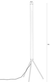 Béžová LED stmievateľná stojacia lampa so skleneným tienidlom (výška 156 cm) Scotty – Zuiver