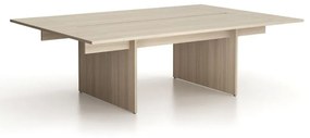 Stôl double SOLID + 2x prísed, 2400 x 1650 x 743 mm, dub prírodný