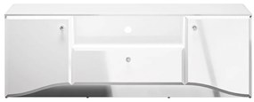 TV STOLÍK CRISTINE BIELY LESK + ZRKADLO 160 cm