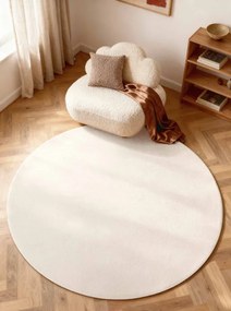 Koberec Elle Decoration Puristic Knots naturálny / biely kruh