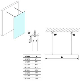 Gelco Gelco, VARIO číre sklo 1100x2000mm, GX1211