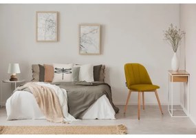 Jedálenská stolička BAKERI 86x48 cm žltá/svetlý dub