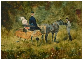 Sklenený obraz - Henri de Toulouse-Lautrec, The Trap, reprodukcia (70x50 cm)