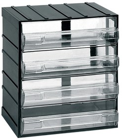 ARTPLAST Organizér 514T 192 x P 148 x H 230 mm s 4 priehľadnými zásuvkami