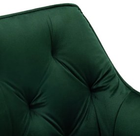 Jedálenská stolička NEVADA zamatová, tmavozelená