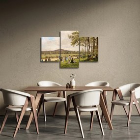 Obraz - French 19th Century, Race Course at Longchamps, reprodukcia (90x60 cm)
