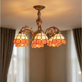 Brilagi - Tiffany vitražový prisadený luster SIENNA 6xE27/60W/230V pr. 60 cm