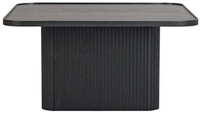 Čierny konferenčný stolík z dubového dreva Rowico Sullivan, 80 x 80 cm