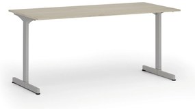 Kancelársky stôl PRIMO BETA, 160x80 cm, sivá podnož, dub prírodný