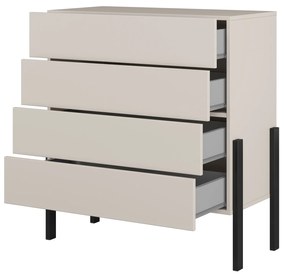 Komoda Jukon S so 4 zásuvkami - odtieň kašmír