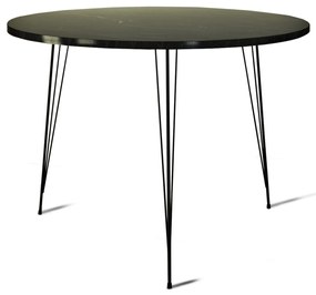 Okrúhly jedálenský stôl LADA mramor čierny