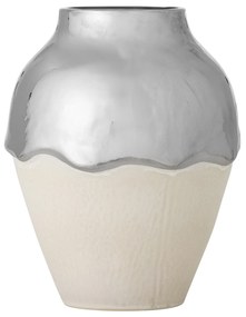 Bloomingville Kameninová váza Silvio Silver