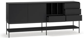 Čierna komoda 220x98x45 cm Platt – Teulat