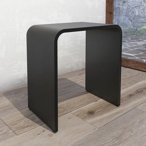 STEINBERG 430 stolík/stolička z kameňa Mineo, 400 x 300 x 430 mm, matná čierna, 4307000S