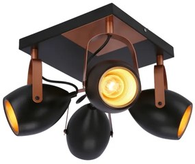 Bodové svietidlo ANICA 4xE14/40W/230V čierna/medená