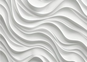 Obraz - 3D biele vlny (70x50 cm)