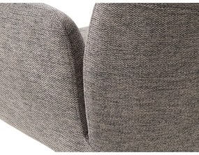 Sivé čalúnené jedálenské kreslo s podrúčkami Roxana – Unique Furniture