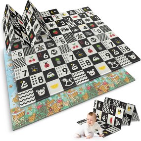 Penová podložka 200 x 180 x 1 cm Nukido NK-340 oceán-čísla