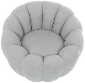 Otočné kreslo Bouclé GREY2, šedá