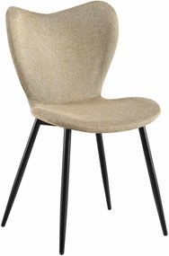 Jedálenská stolička Maika látka - sivohnedá