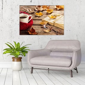 Obraz - Jesenná šálka čaju (90x60 cm)