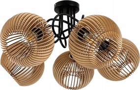 BERGE Stropné LED svietidlo LOFT 5xE27 - WOOD
