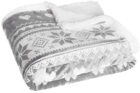 Vánoční deka Saco 001 150x200 cm šedá