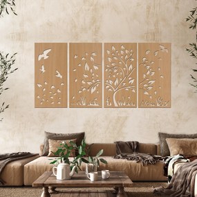 drevo zivota Drevený obraz zo 4 dielov stromu JESEŇ II Farebný vzor: Wenge, Veľkosť viacdielov: 120x60