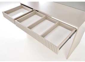Toaletný stolík Hollywood XL II, krémová