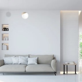 Luster na lanku SFERA WOOD 1xE14/40W/230V biela