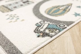 Detský koberec Lima 9376A uličky, krémový / svetlosivý