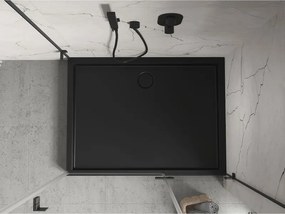 Mexen Flow+ obdĺžniková vanička 100 x 90 cm, čierna matná, 46R709010H