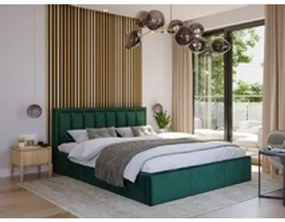 Čalúnená posteľ MOON rozmer 120x200 cm Tmavo zelená