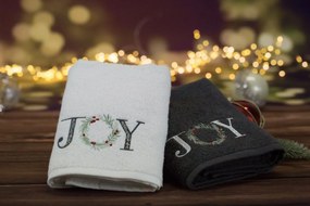 Bavlnený vianočný uterák čierny JOY