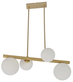 Candellux Mosadzný závesný luster Kama pre žiarovku 4x G9 34-73426