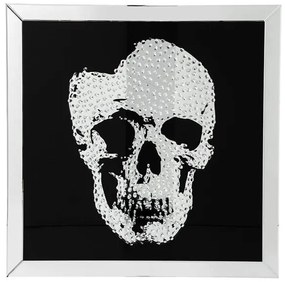 Mirror Skull obraz čierny