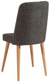 Antracitová zamatová jedálenská stolička Stormi Sandalye – Kalune Design