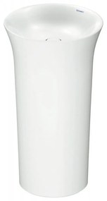 DURAVIT White Tulip voľne stojace umývadlo bez otvoru, bez prepadu, priemer 500 mm, výška 900 mm, biela, 2702500070
