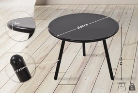 Konferenčný stolík Minot - v45 x Ø60 cm - Čierna