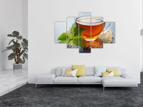 Obraz šálky s čajom (150x105 cm)