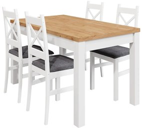 Jedálenská zostava Mini biela/craft