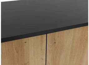 Zostava nábytku do obývacej izby Oksawi II, Farby: čierna / dub artisan