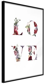 Artgeist Plagát - Love in Flowers [Poster] Veľkosť: 20x30, Verzia: Čierny rám