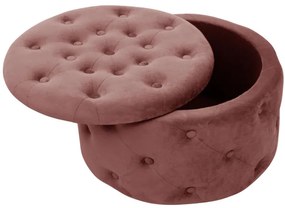 Úložná taburetka ALIA pudrovo ružová