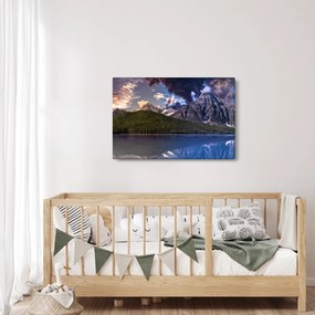 Obraz jazera a hôr (90x60 cm)