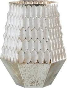 Champagne sklenený svietnik na čajovú sviečku Hurricane - 17 * 15 * 22cm