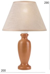 Stolná lampa AMFORA 1xE27/60W/230V hnedá/buk