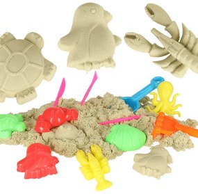 KIK Príslušenstvo na piesok formičky na hračky lopatky 11el.